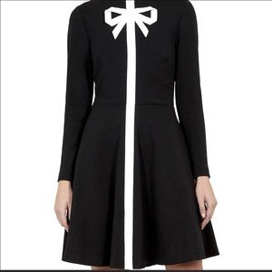 Ted Baker London black & white Gilleen skate dress